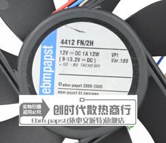全新原装德国Ebm-papst风扇专售TYP4412FN/2H 12V 12W 12025保2年