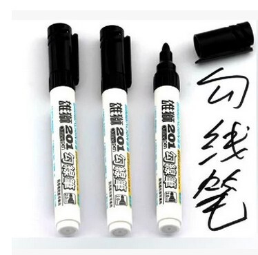 雄狮儿童绘画笔勾线笔黑色可洗水性墨水笔记号笔线条笔粗头笔201