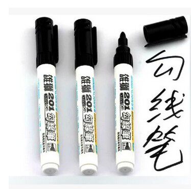 雄狮儿童绘画笔勾线笔黑色可洗水性墨水笔记号笔线条笔粗头笔201