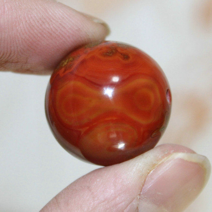【战国红专卖】天然宣化上谷战国红玛瑙精品象形 收藏级 22mm圆球