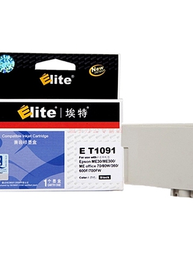 埃特（Elite） E T1091 黑色墨盒 (适用爱普生 ME30/ME300