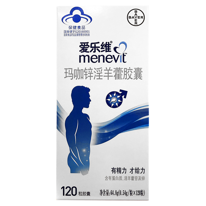 拜耳 爱乐维 玛咖锌淫羊藿胶囊 0.54克*120粒