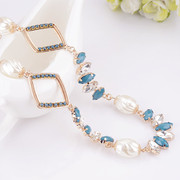 Package mail compose well ornament sweater chain long Korea fashion autumn/winter wild double necklace diamond accessories