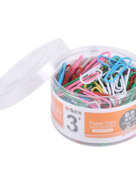 晨光彩色回形针创意办公用品彩色曲别针PVC筒装ABS91698