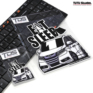 TUTU圖圖車貼 JDM本田奥德赛RC1改装A版包围贴纸 趣味车身反光贴