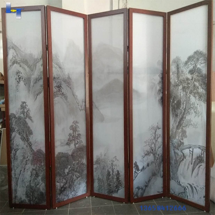 定制实木边框双面半高低透明丝绢防火乔其纱布画芯折屏风玄关隔断在类目 家居饰品, 装饰画, 其他装饰画中 - 来自Buy2taobao.com提供专业的淘宝代购服务