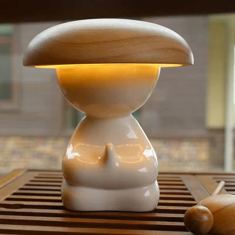 新款一休负离子空气净化器家用陶瓷智能led创意台灯节日礼物女友