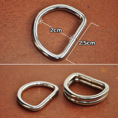 线粗4mm 2.5cm内径 高度2cm DIY材料 五金箱包配件d形环半圆环D扣 - 封面
