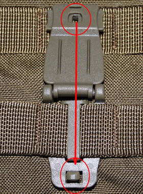 PALS织带连接扣织带夹扣背包固定扣织带收纳扣MOLLE系统塑钢材质