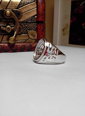 镀白金男女款活口镂空图形戒指托