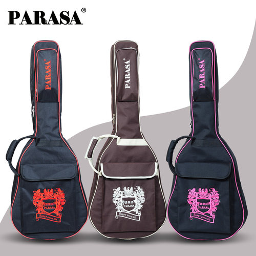 PARASA谱乐诗V01加厚牛津布防水民谣吉他包40 41寸双肩木吉他揹包