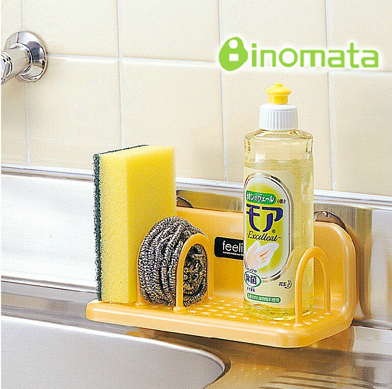 日本进口正品 INOMATA FEELING厨房百洁布分隔置物架收纳架沥水架