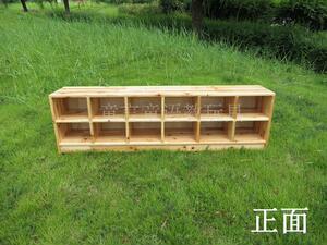 幼儿园实木鞋柜穿鞋架学校家庭商场培训早教蒙氏松木双层换鞋凳