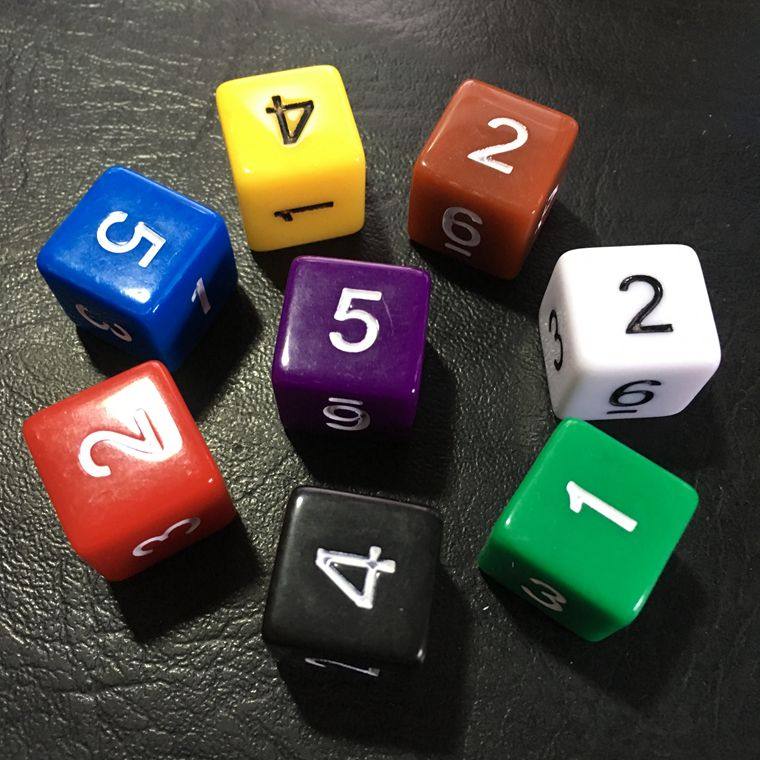 六面数字骰子 6面色子 多面筛子 儿童玩具 儿童教具 多面骰子