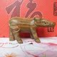 2寸天然檀香绿檀木雕工艺品小摆件手把件：牛 有瑕疵 特价