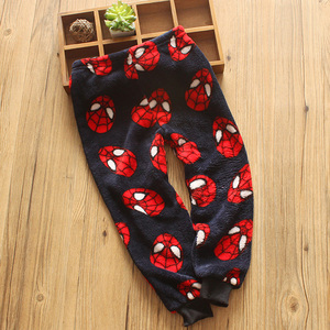 外贸男童家居裤珊瑚绒长裤收脚冬季儿童保暖睡裤居家打底裤2-7岁