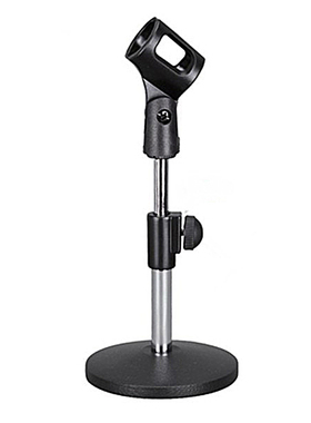 台式螺旋型可调节高度方便快捷麦克架圆盘麦克架黑色麦克架