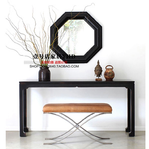 后现代新中式实木玄关台门厅玄关柜 走廊条案新古典隔断柜装饰柜