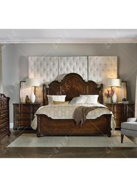 美式风格实木双人床 皇后床 国王床 CALKING床 床头柜 妆台