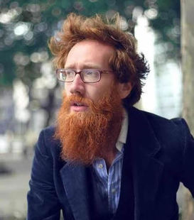 欧美款络腮胡子金色连唇卷曲络腮胡子仿真络腮胡cos化妆造型胡子