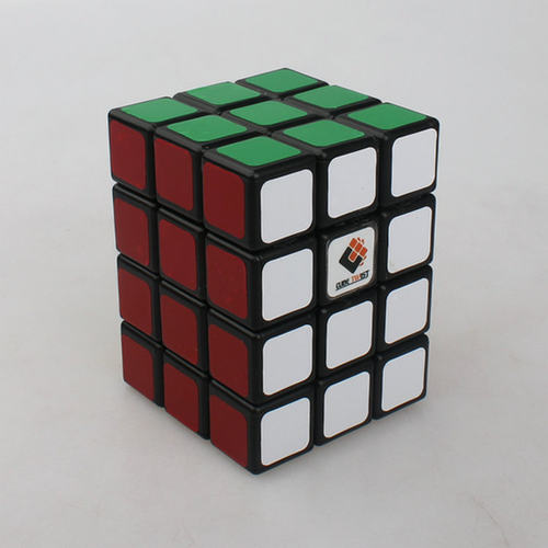 梯色三阶变形魔方黑底334包邮