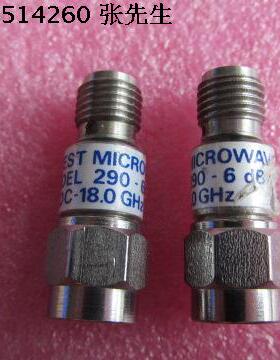 midwest 290-6dB 6dB DC-18GHz 2W SMA RF射频微波同轴固定衰减器