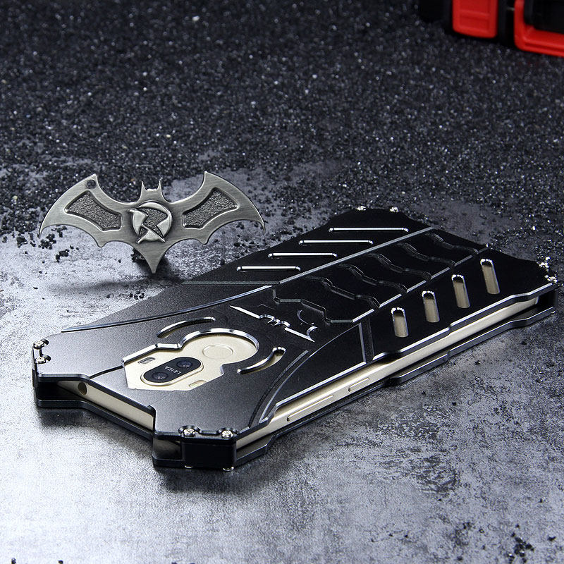 R-Just Batman Shockproof Aluminum Shell Metal Case with Custom Stent for Huawei Mate 9