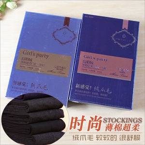绒爪毛薄棉加厚加绒保暖一体连裤袜女春秋冬加裆踩脚裤8295打底裤