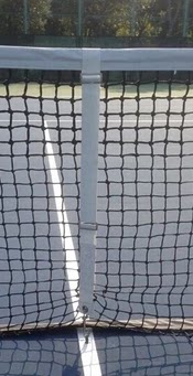 包邮高档网球网中心带中分带中间带网球中带扣附镀锌钩白色锦纶