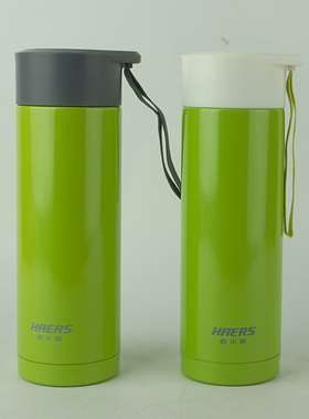 HAERS哈尔斯真空保温杯304不锈钢380ml男女运动杯带提绳HW-350-17