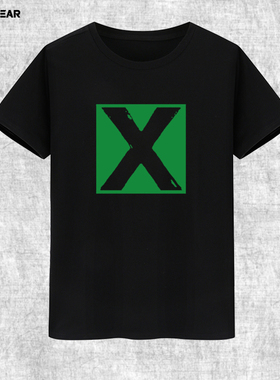 攀威夏全棉短袖t恤黄老板Ed Sheeran周边专辑封面X印花男女学生