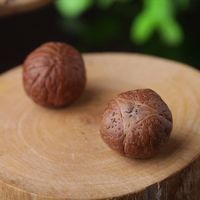 diy单籽红皮木瓜龙眼菩提子三角眼散珠散籽手串佛珠原料籽