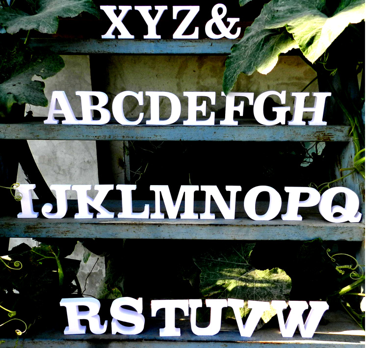 立体家居白色木塑板PVC现代英文字母摆件家居婚庆装饰拍摄道具