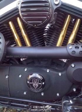 复古改装哈雷黄铜气缸定制 进气顶杆 sportster 883/1200/48