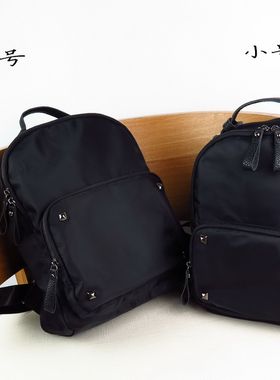 轻便牛津纺韩版尼龙铆钉双肩包