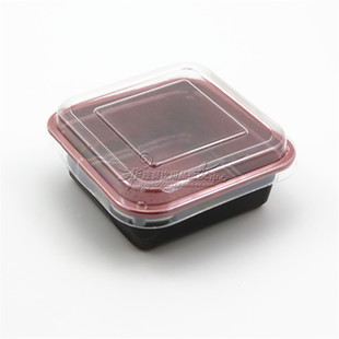 B115正方形一次性打包盒外卖快餐盒带盖长方形塑料便当饭盒水果盒