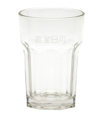 嘉宝8508AS、PC 八角杯透明水杯子亚克力饮料杯果汁杯茶杯400ml