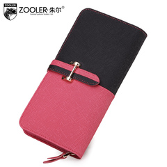 Jules 2015 new tide wallet large zip around wallet European fashion buckle leather clutch bag coin