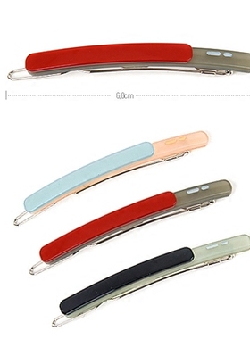 Angelrena韩国进口发饰 甜美别致时尚百搭一字型边夹发夹F2