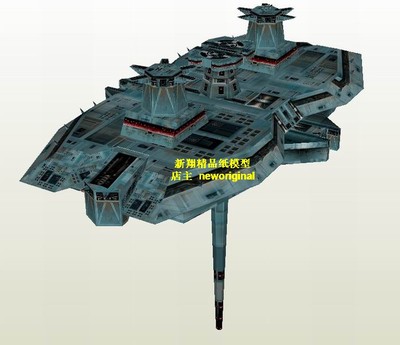 科幻宇宙要塞星舰模型太空飞船