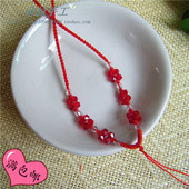 黄金翡翠吊坠绳 纯手工编制 水晶项链红绳 天天特价 黑绳