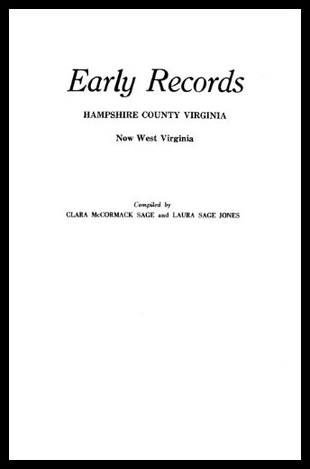 【预售】Early Records, Hampshire County, Virgi