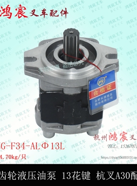 叉车 液压泵 齿轮油泵 油泵CBHZG-F34-ALΦ13L 杭叉A30 35z配国三