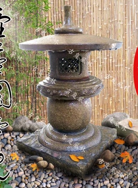 园林庭院石灯笼日式户外景观