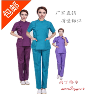 2016新款 洗手衣分体套装女刷手衣墨绿色手术衣隔离服分体护士服