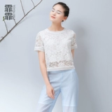 Feifei выглядит тонким и пустым базовой шифоновой рубашкой 2021 Осень Новая Женская Круглая шеяковая рубашка с короткими рубашками для женщин