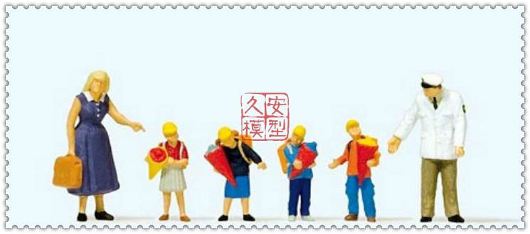久安铁道 仿真人物 微缩小人 1:87 PREISER 10596 开学