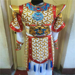 新品戏剧服装古装盔甲将军铠甲武生武将服吕布款改良甲靠