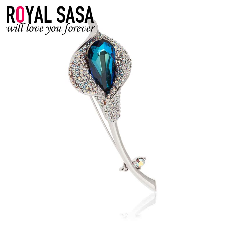 Broche femme ROYA L SASA en cristal artificiel - Ref 1179486 Image 1