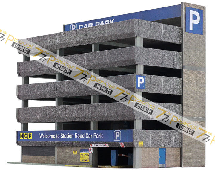 [777纸模型]27 多层停车场 oo ho n比例1:76 87 150城镇建筑场景